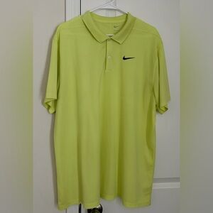 Nike Men's Bright Green Polo Shirt